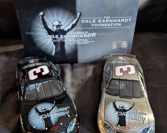 Action Collectibles 1:24 Scale Diecast metal NASCAR Stock Car Driver Dale Earnhardt #3 Dale Earnhardt Foundation 2003 Monte Carlo Set Of 2