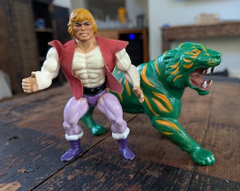 MOTU Masters Of The Universe Vintage jaren 80 Prince Adam en Cringer actiefiguren