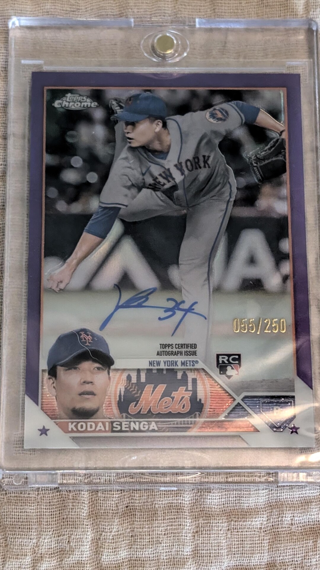 Topps Chrome メッツ 千賀滉大 直筆サインカード 世界250枚限定 千賀滉大選手の直筆サイン入り NY メッツ限定版 Topps クローム