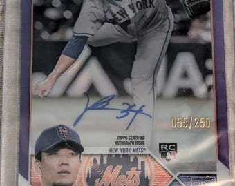 千賀滉大選手の直筆サイン入り NY メッツ限定版 Topps クローム