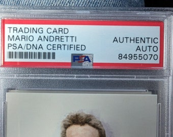 NASCARのレジェンド、マリオ・アンドレッティの直筆サイン入りTopps 