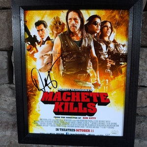 Foto emoldurada autografada de Danny Trejo Machete, 8 x 10 polegadas, com certificado de autenticidade da JSA