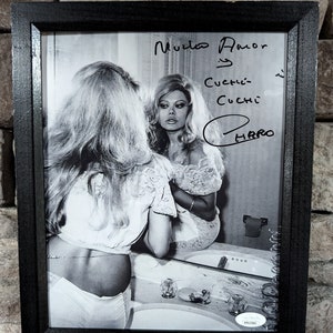 Autographed Charo Cuchi Cuchi 8x10 inch framed photo with certificate of authenticity from JSA