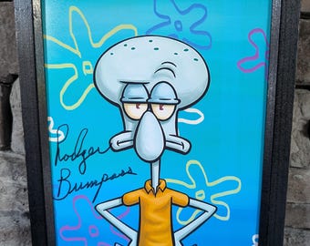 Autographed Rodger Bumpass Voice Of Squidward Spongebob SquarePants 8x10 inch framed photo with certificate of authenticity from JSA