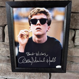 Autographed Anthony Michael Hall The Breakfast Club Sixteen Candles 8x10 inch framed photo with certificate of authenticity from JSA