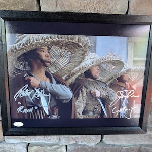 Autographed James Pax Lightning And Peter Kwong Rain In Big Trouble In Little China 11x14 Inch Framed Photo With COA From JSA