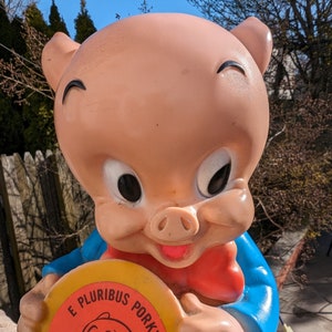 Vintage 1972 Porky Pig Vinyl 12-Zoll-Spardose