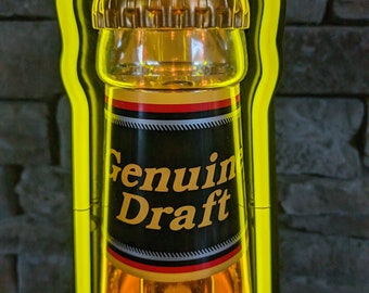 Miller Genuine Draft Beer Bottle Neon Beer Sign - Etsy