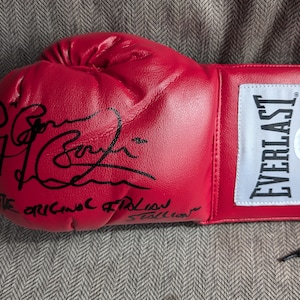 Autographed Ray Boom Boom Mancini Everlast Boxing The original Italian Stallion inscription with certificate of authenticity from JSA