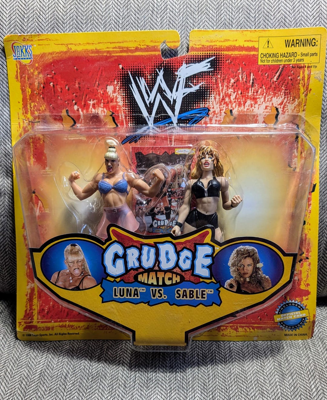 Vintage Jakks Pacific WWF WWE LJN Grudge Match Luna Vachon Vs