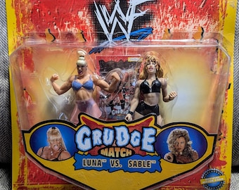 Vintage Jakks Pacific WWF WWE LJN Grudge Match Luna Vachon Vs