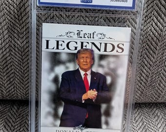 Tarjeta coleccionable de Donald Trump Leaf Legends. Calificación 10 Gen Mint por CCG.