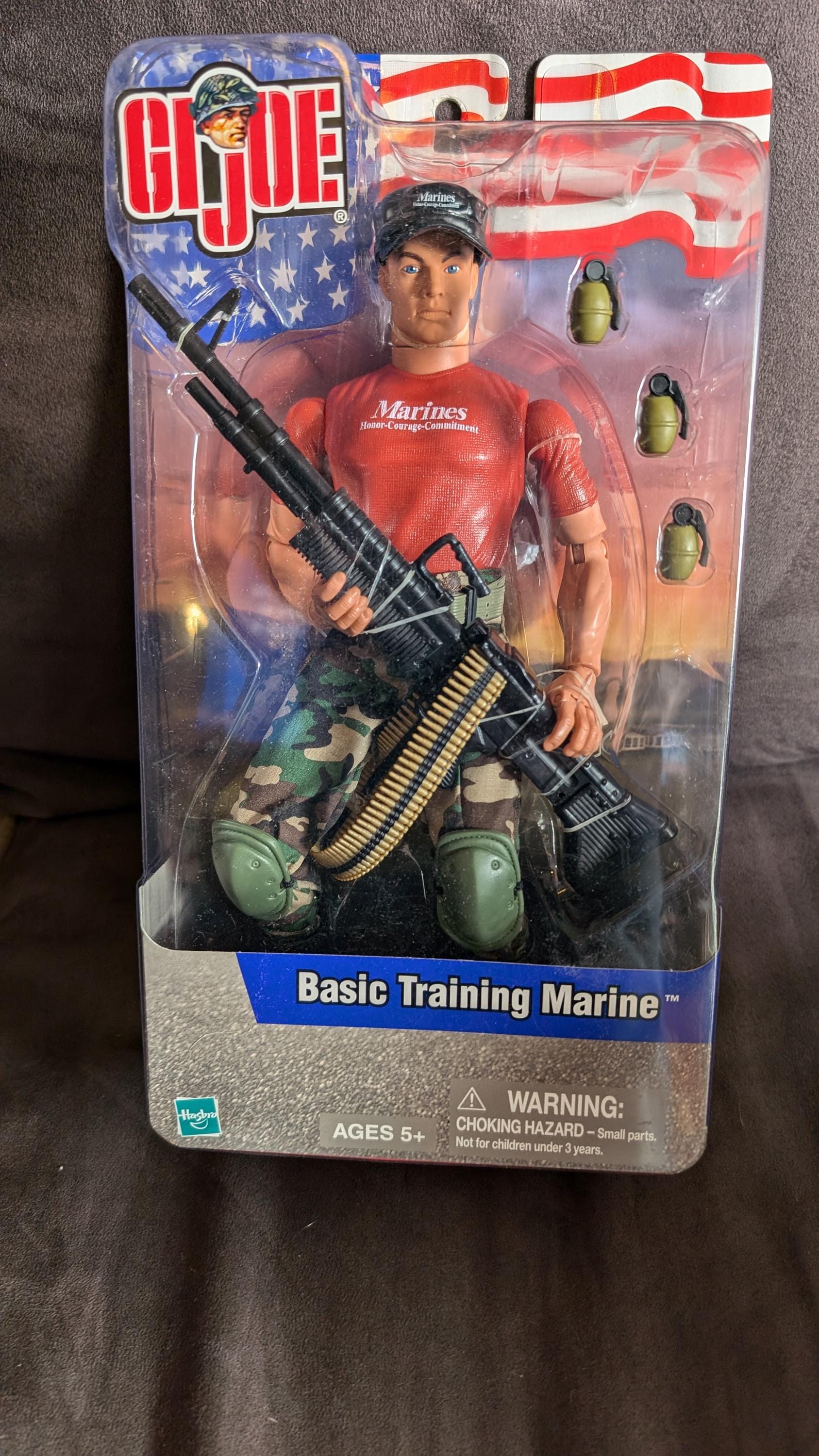 Vintage 1990s GI Joe Basic Training Marine Collectors Edition Doll