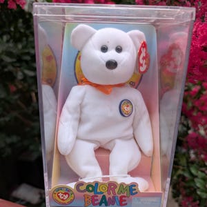 Vintage 2000 Ty beanie Babies Color Me Beanie Official Club Bear Bean Bag Plush 8 inch With Original Tags