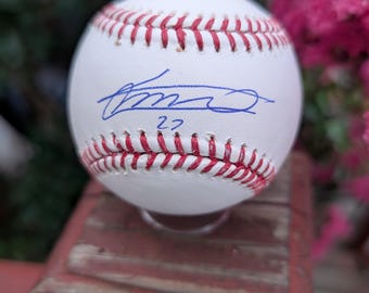 Gesigneerde Vladimir Guerrero Jr Toronto Bluejays-honkbal met certificaat van echtheid van Beckett