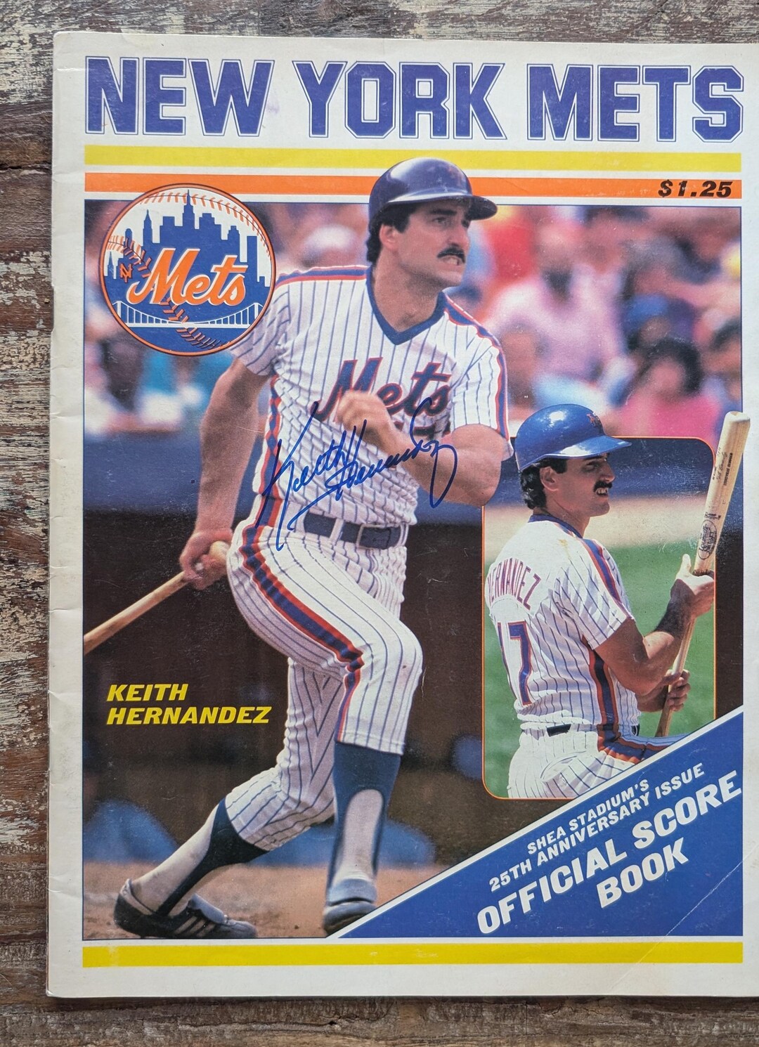 Autographed Keith Hernandez New York Mets 1988 25th Anniversary
