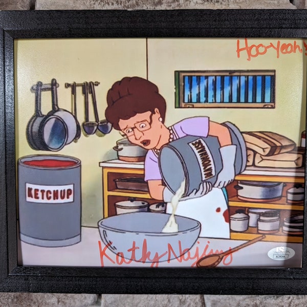 Autographed Kathy Najimy Voice of Peggy Hill King Of The Hill 8x10 inch framed photo with certificate of authenticity from JSA