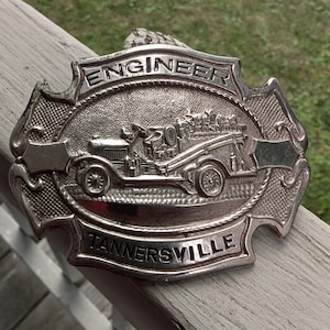 Vintage Catskill Mountains Tannersville NY Fire Department Badge