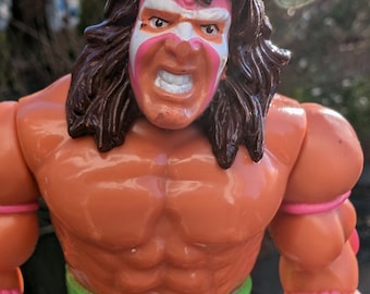 Vintage WWF WWE Hasbro The Ultimate Warrior-worstelfiguur uit de jaren 90