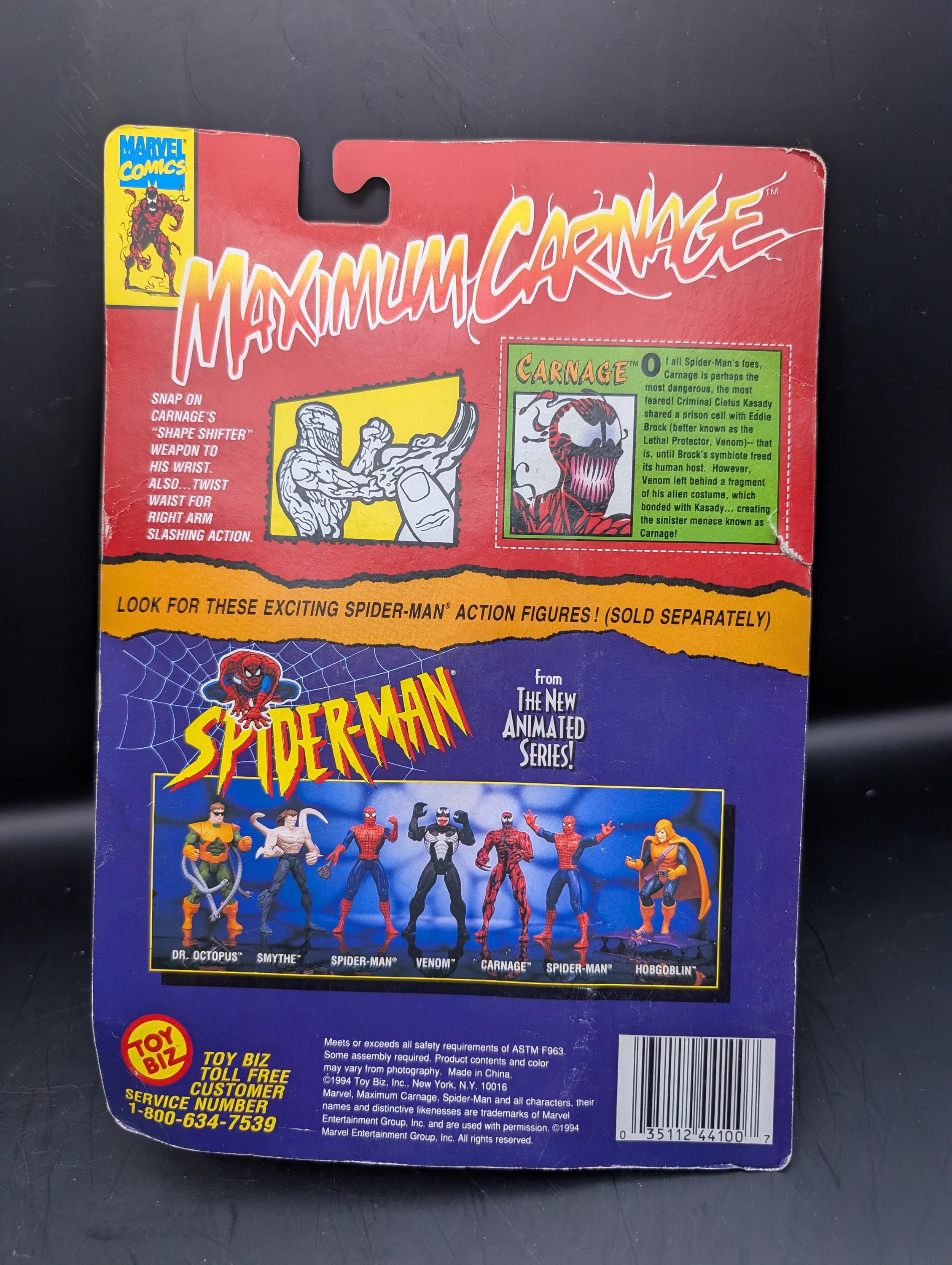 Vintage 1994 Toy Biz Marvel Comics Super Heroes Maximum Carnage