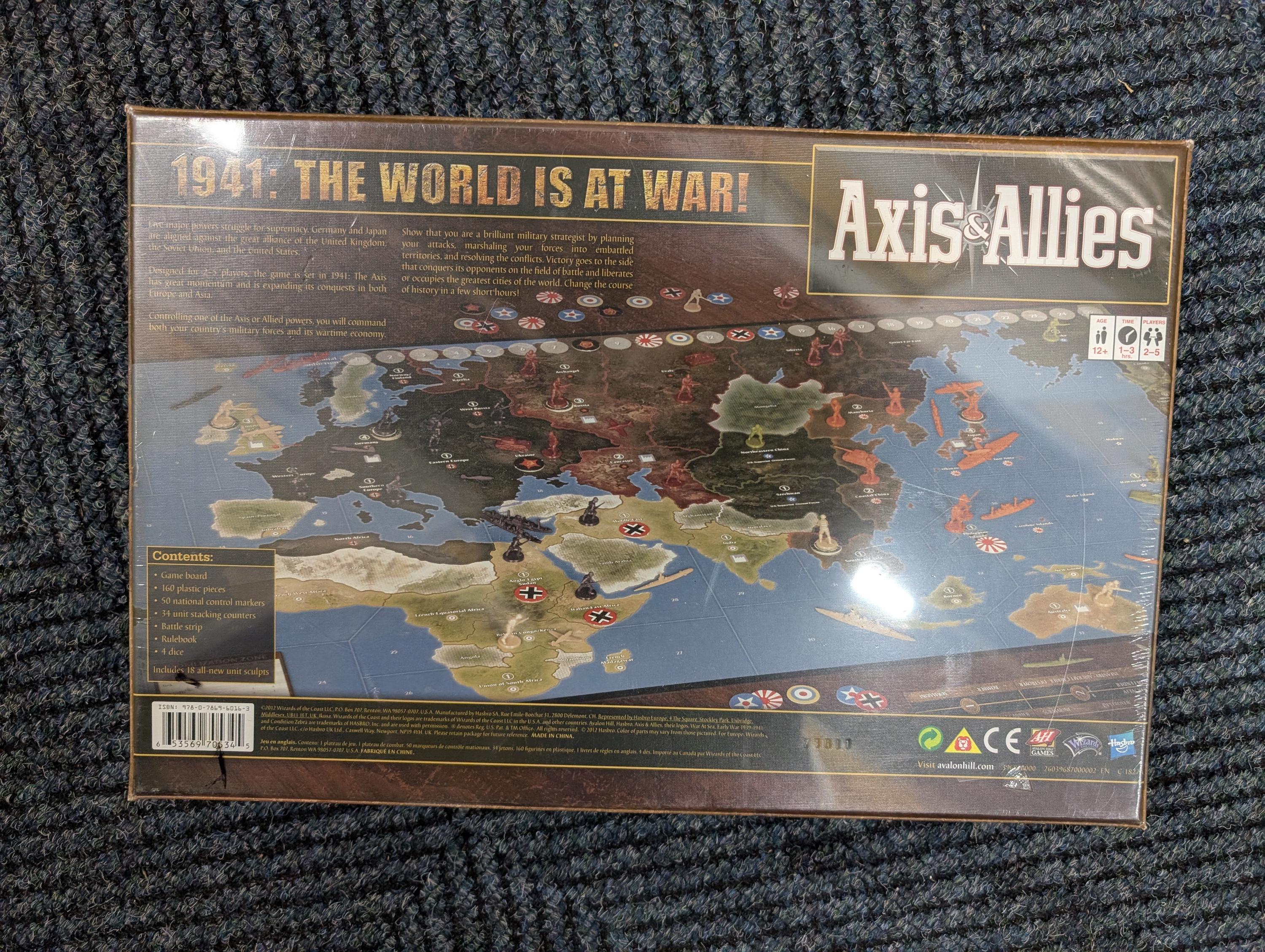 Axis & Allies 1941 Board Game by Avalon Hill Factory Sealed Never ...