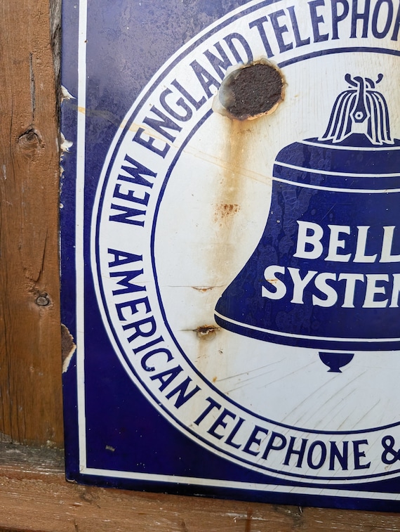 Antique Early 1900s Double Sided New England Telephone and Antique Early 1900s Double Sided New England Telephone and