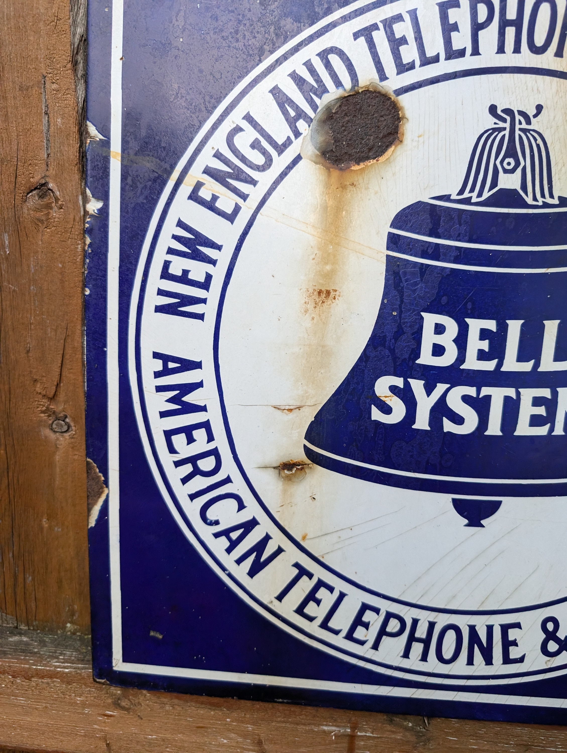 Antique Early 1900s Double Sided New England Telephone and