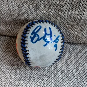 ブランドン・ニモの直筆サイン入りニューヨーク・メッツのクリアなメッツ野球ボール（JSAの証明書付き）