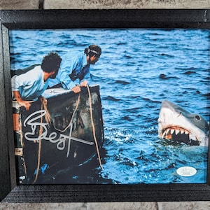 Gesigneerde Richard Dreyfuss Matt Hooper JAWS 8 x 10 inch ingelijste foto met certificaat van echtheid van JSA