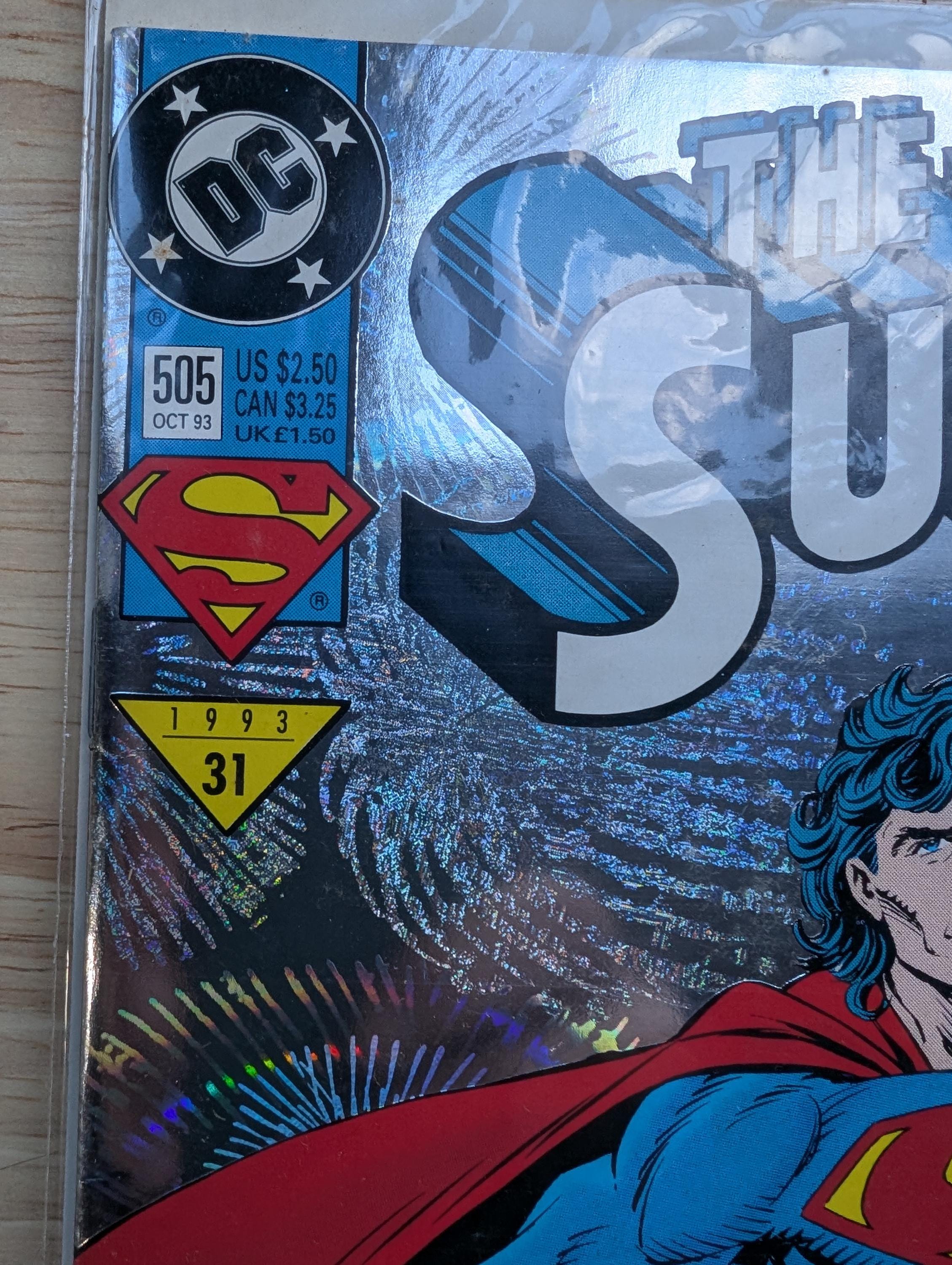 1993 DC Comics the Adventures of Superman # 505 Holographic