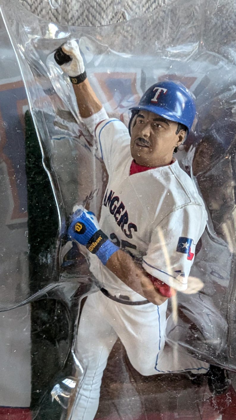 Texas Ranger Figure Vintage Mcfarlane Toys Sports Collection Rafael Palmeiro Texas Rangers ...