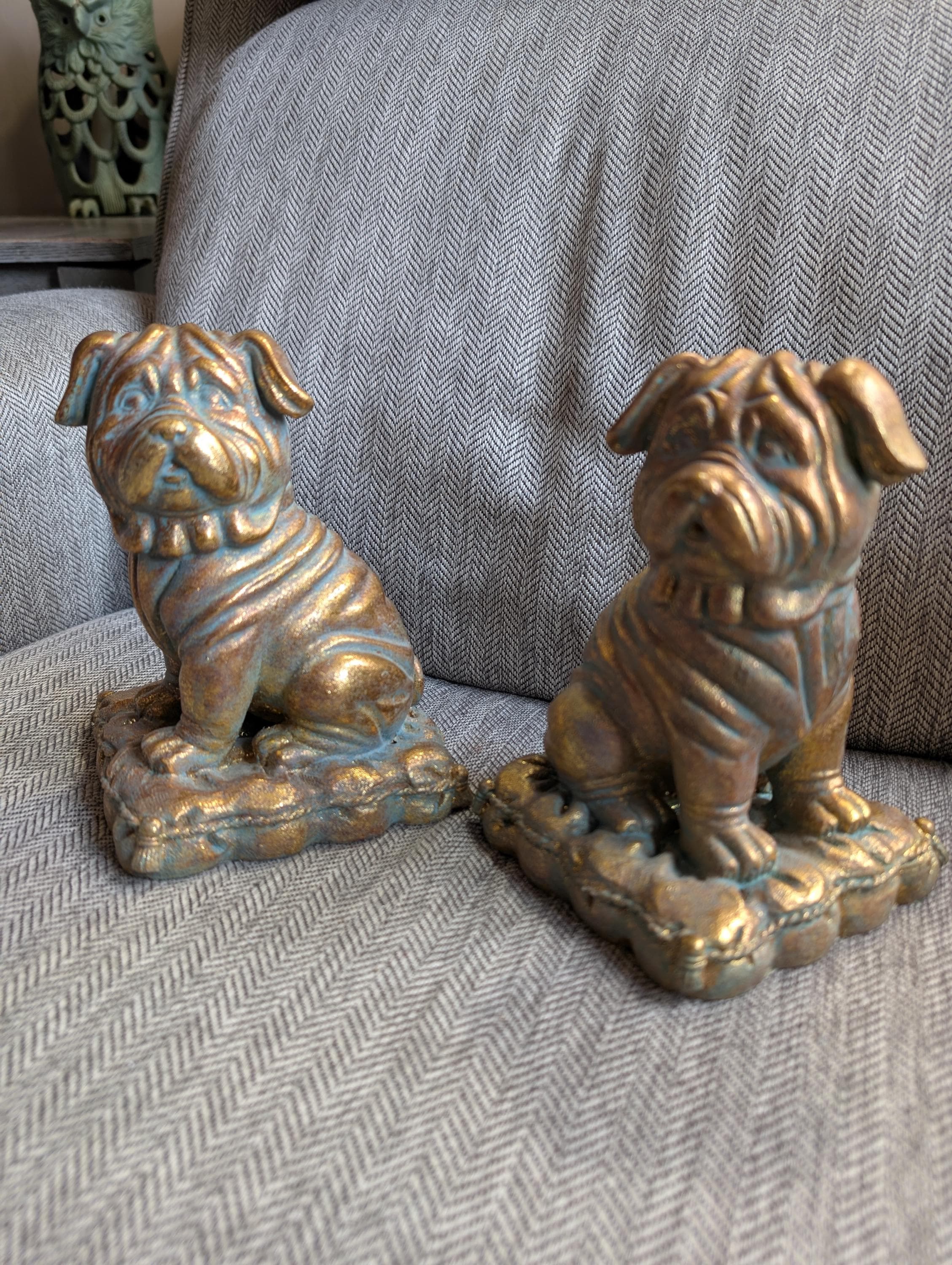 Chalkware Bulldog - Etsy UK