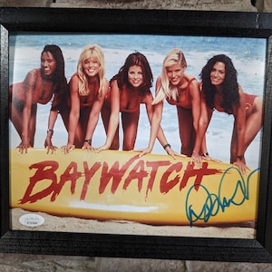 Autographed Donna D&#39;Errico Donna Marco Baywatch 8x10 inch framed photo with certificate of authenticity from JSA