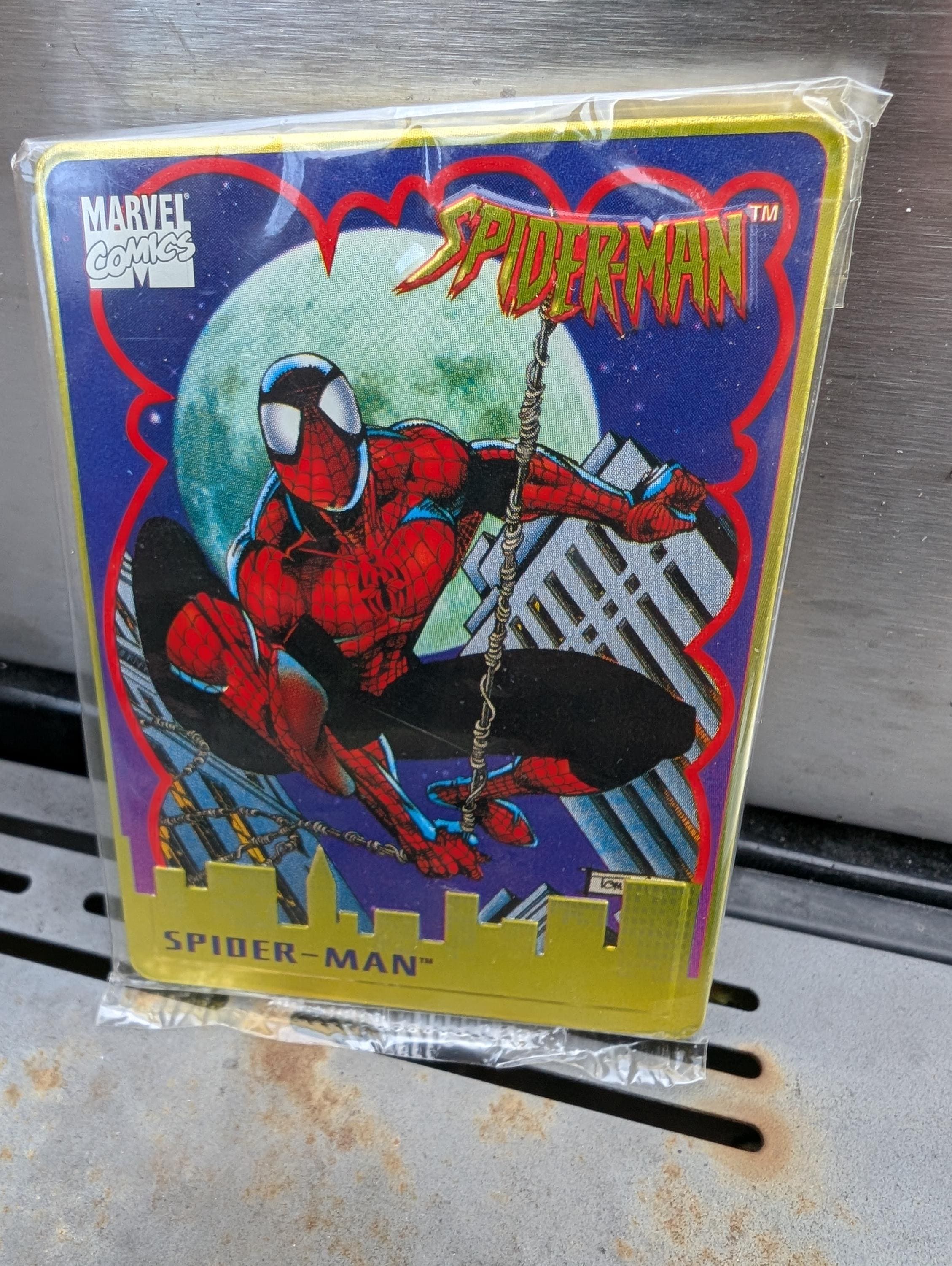 1996 Marvel Spiderman Embossed Metal Trading Card Set - Etsy