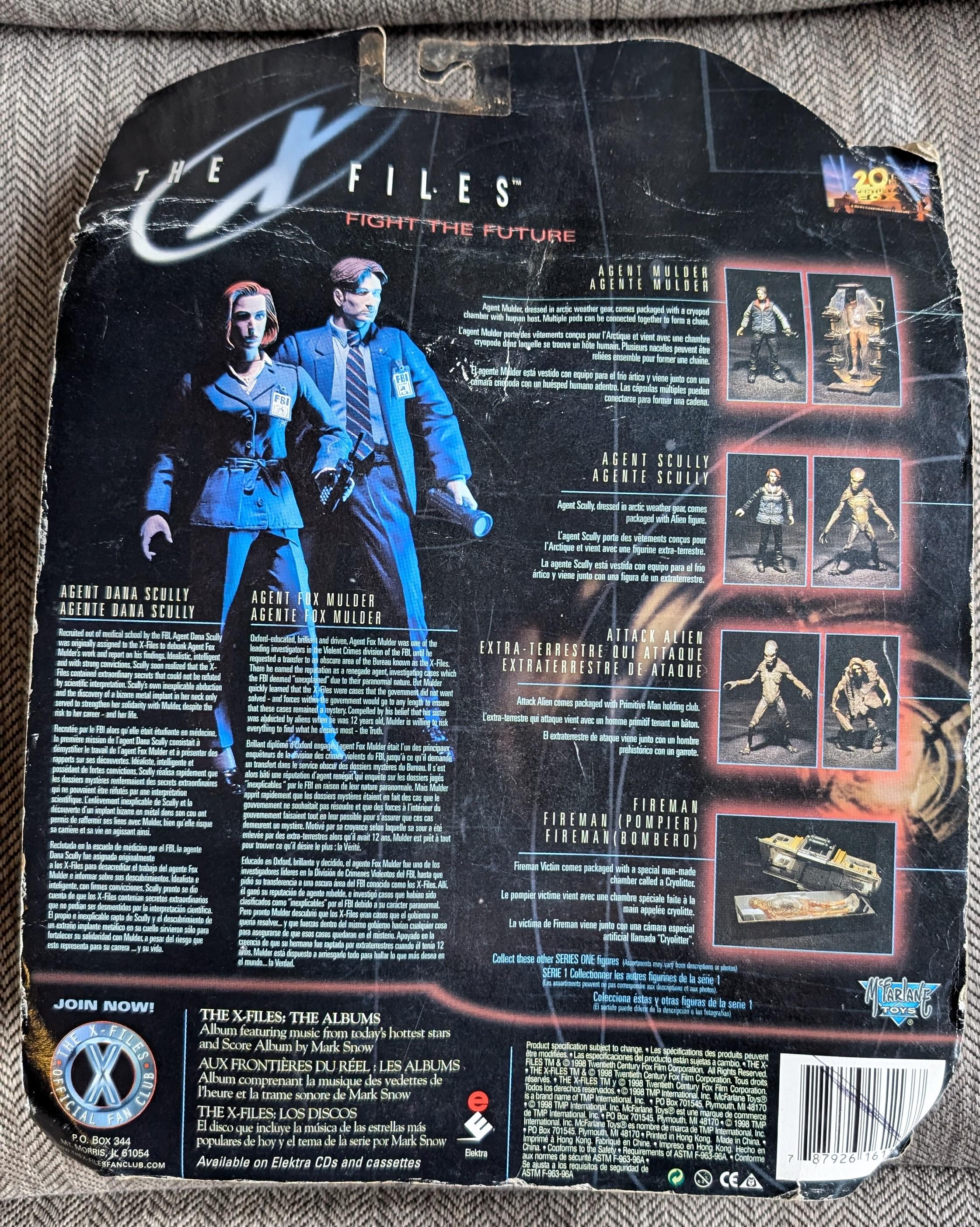 Vintage 1990s Mcfarlane Toys the X Files Series 1 Action Figure in
