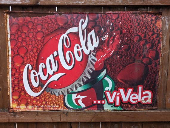 Vintage Original 1990s Coca Cola Vivela Sign From Mexico. - Etsy