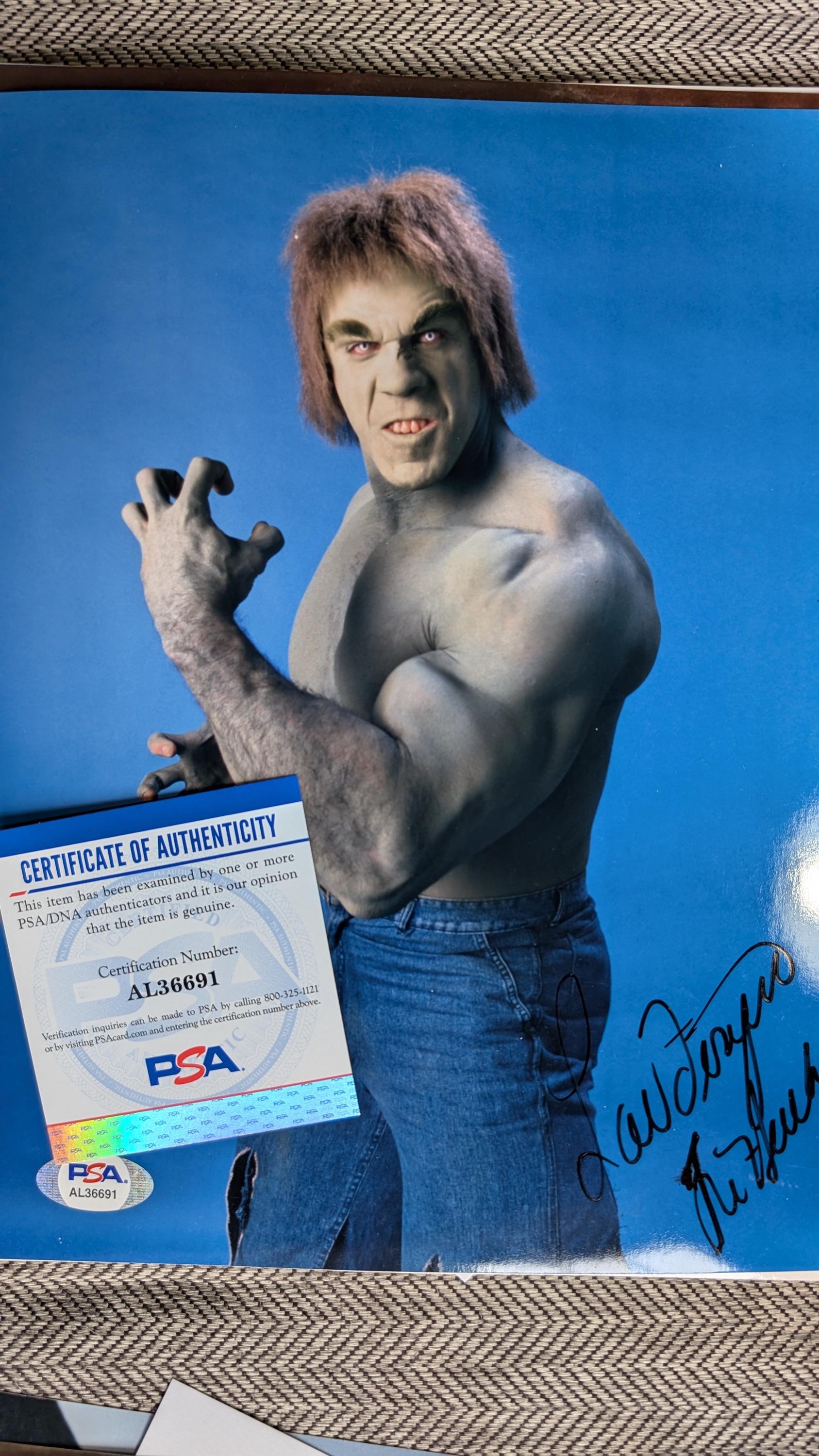 Autographed Lou Ferrigno the Incredible Hulk 8x10 Inch Framed Photo ...