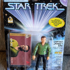 Vintage 1996 Playmates Star Trek Captain James T Kirk action figure in original box never opened