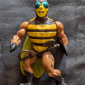 MOTU Masters Of The Universe He-Man Vintage 1980s Actionfigur Buzz-Off mit Axt