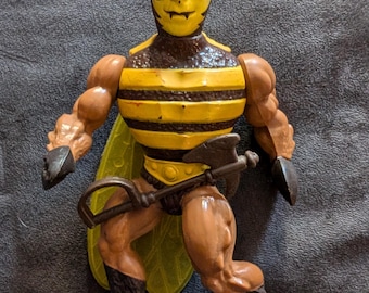 MOTU Masters Of The Universe He-Man Vintage  1980s Action Figure Buzz-Off with Ax