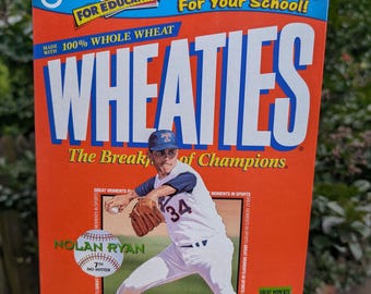 Vintage 1990er Jahre Nolan Martin Texas Rangers Whities Müsli Box Full Box nie geöffnet.