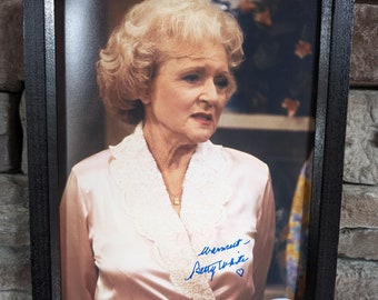 Autographed Betty White The Golden Girls 8x10 inch framed photo with certificate of authenticity from Beckett