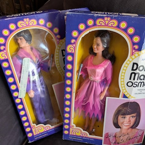 1970s Mattel Toys Donnie and Marie Donnie Osmond & Marie Osmond Dolls In The original box Never opened.