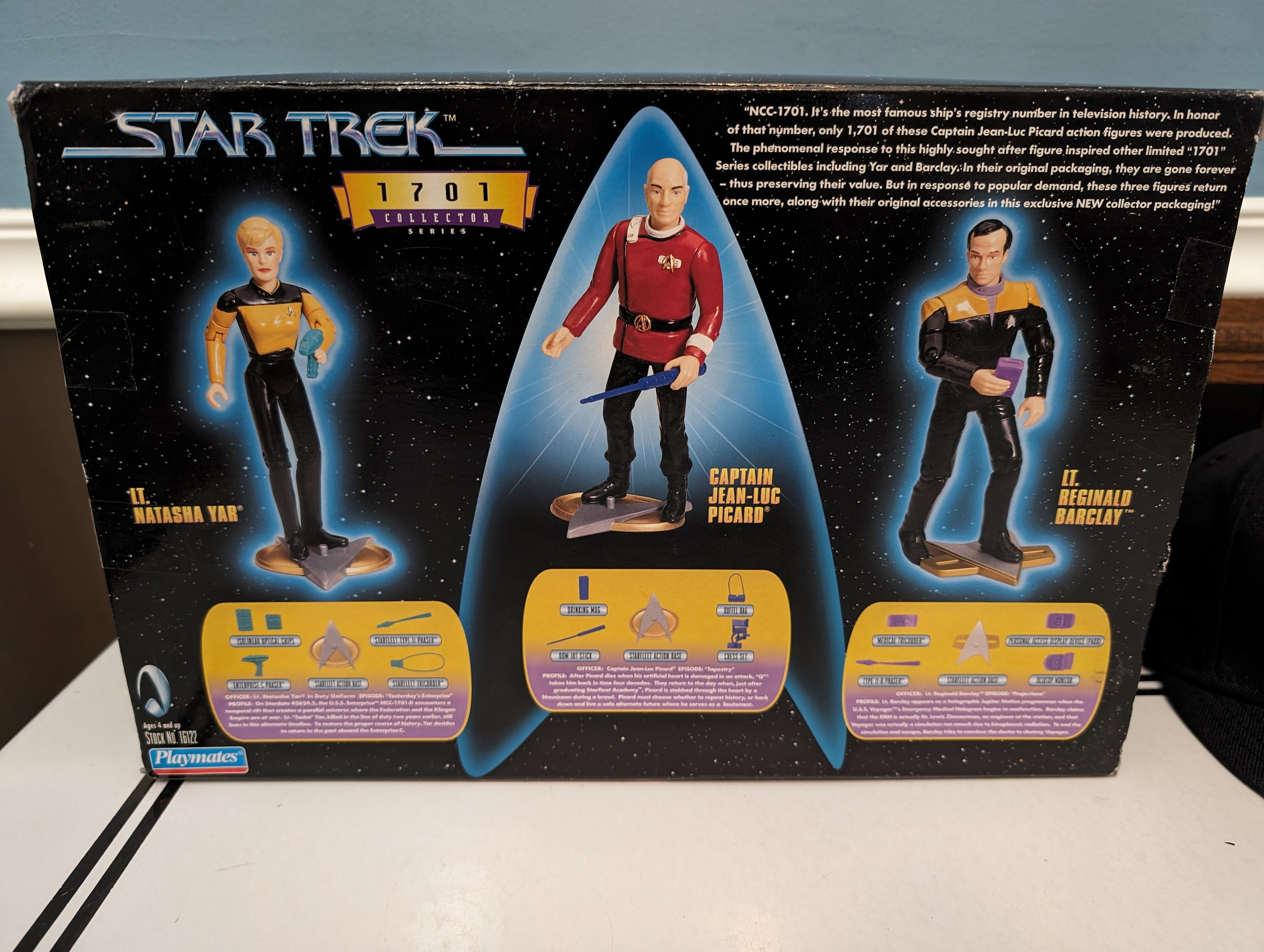 Vintage Star Trek 1701 Collector Series Set of 3 Action Figures