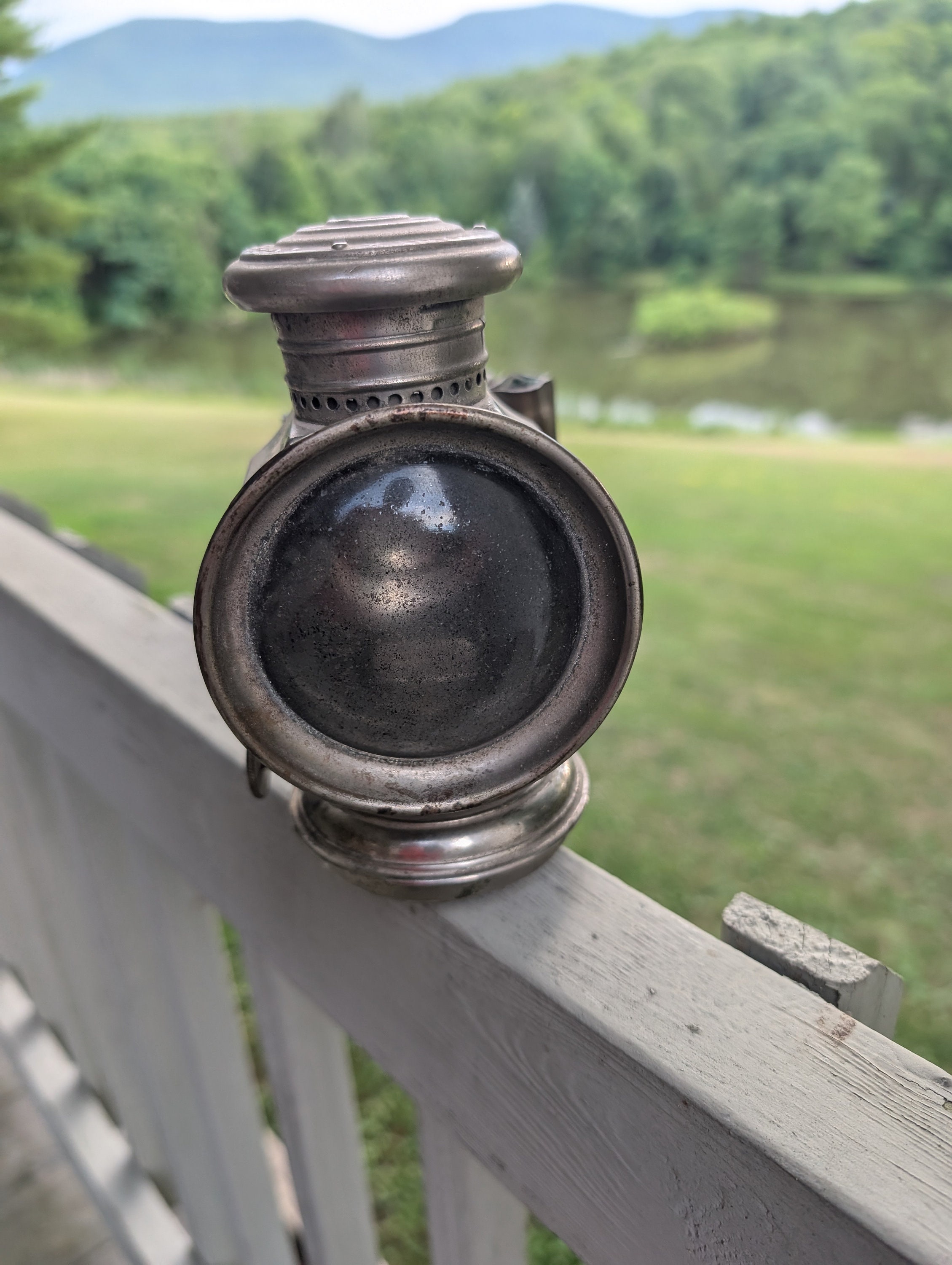 Ancien support Lanterne Lamp Acethylene phare Vélo Moto 1900 Old Bike