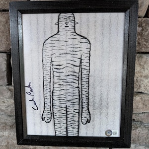 Autographed Calvin Parker Alien Abductee Pascagoula Mississippi UFO Sighting 8x10 inch framed photo with certificate of authenticity Beckett