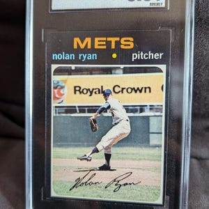 1971 Topps #513 Nolan Ryan NY Mets Baseball Card SGC Graded 6,5 Excellent Near neuf Condition Rare !