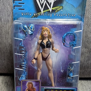 Vintage 1998 Jakks Pacific WWF WWE  Match Sable Stomp 3 wrestling figure ln original box never opened.
