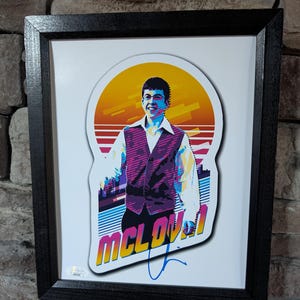 Autographed Christopher Mintz-Plasse  Fogel McLovin 8x10 inch framed photo with certificate of authenticity from JSA
