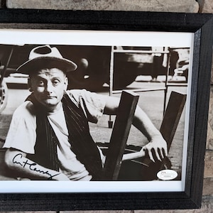 Autographed Art Carney Ed Norton on the Honeymooners 8x10 inch framed photo with COA from JSA